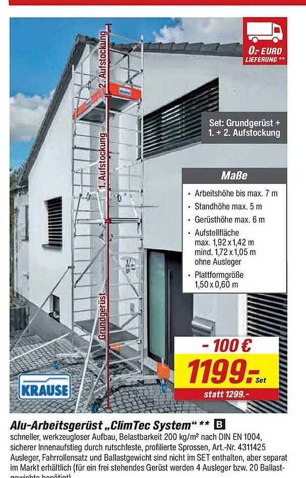 Alu-Arbeitsgerüst „ClimTec System“ ** B