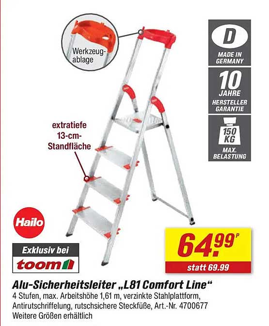 Alu-Sicherheitsleiter „L81 Comfort Line“
