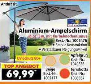 Aluminium-Ampelschirm