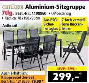 Aluminium-Sitzgruppe 7tlg.