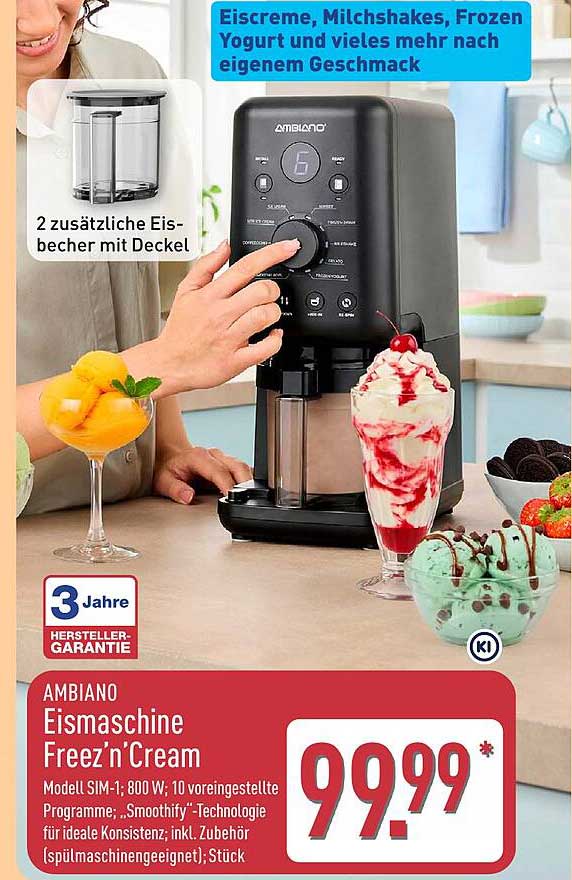AMBIANO Eismaschine Freez’n’Cream
