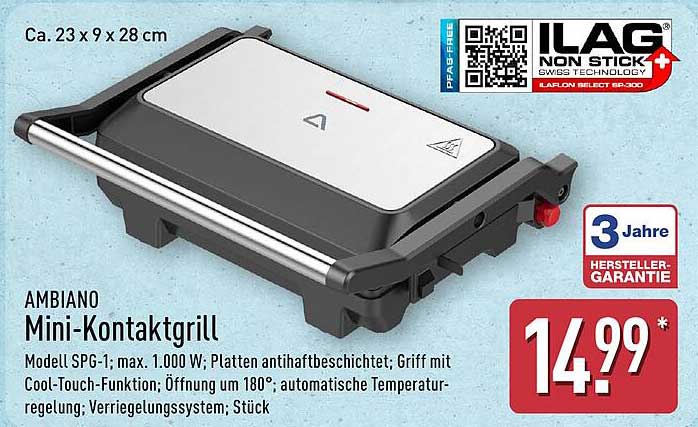 AMBIANO Mini-Kontaktgrill