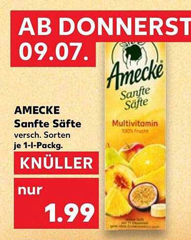 AMECKE Sanfte Säfte versch. Sorten je 1-l-Pack.