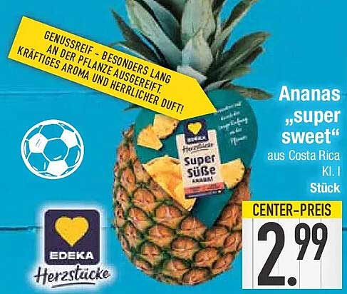 Ananas „super sweet“ aus Costa Rica Kl. I Stück