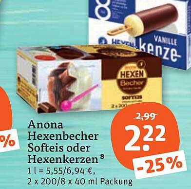 Anona Hexenbecher Softeis oder Hexenkerzen