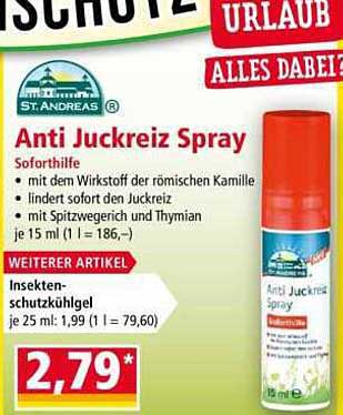 Anti Juckreiz Spray Soforthilfe