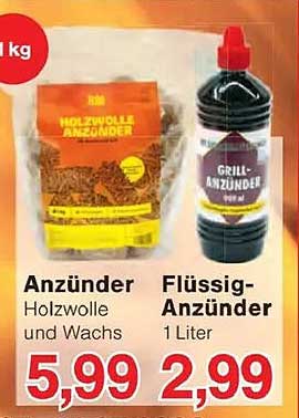 Anzünder Holzwolle und Wachs