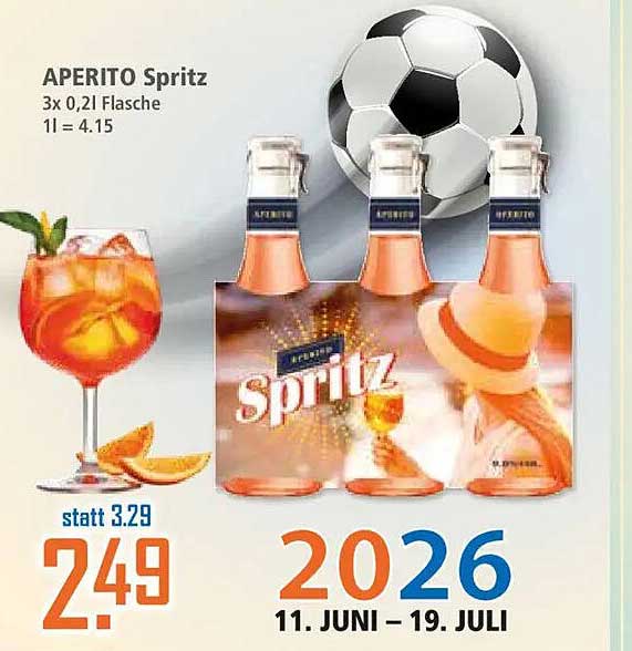 APERITO Spritz 3x 0,2l Flasche 1l = 4.15