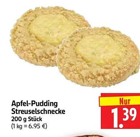 Apfel-Pudding Streuselschnecke