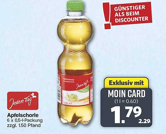 Apfelschorle 6 x 0,5-l-Packung zzgl. 1.50 Pfand
