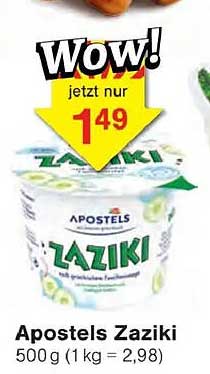 Apostels Zaziki 500 g (1 kg = 2,98)