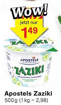 Apostels Zaziki 500 g (1 kg = 2,98)