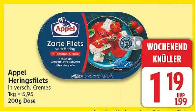 Appel Heringsfilets in versch. Cremes