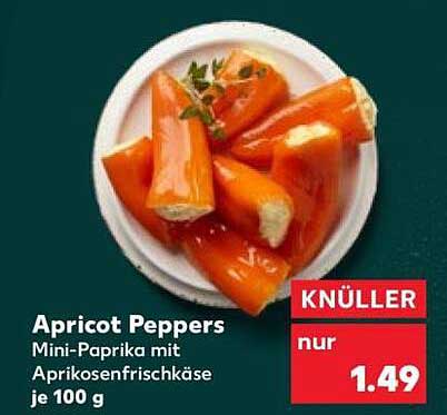 Apricot Peppers Mini-Paprika mit Aprikosenfrischkäse je 100 g