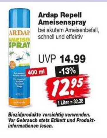 Ardap Repell Ameisenspray bei akutem Ameisenbefall, schnell und effektiv