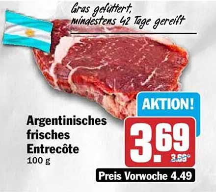 Argentinisches frisches Entrecôte 100 g