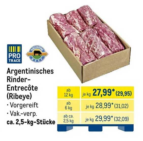 Argentinisches Rinder-Entrecôte (Ribeye)