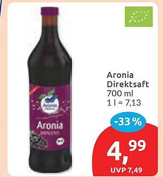 Aronia Direktsaft 700 ml 1 l = 7,13