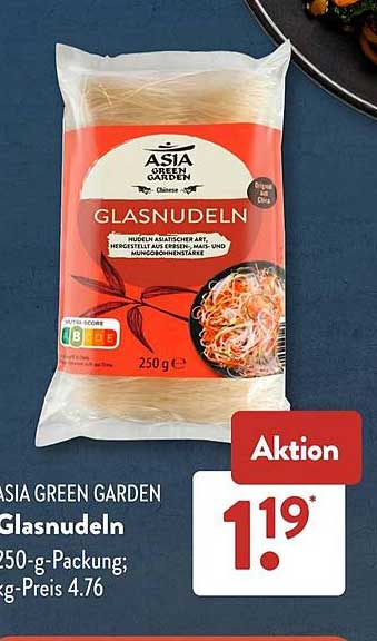 ASIA GREEN GARDEN Glasnudeln 250-g-Packung; 1-kg-Preis 4.76