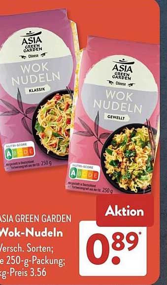 Asia Green Garden Wok-Nudeln
