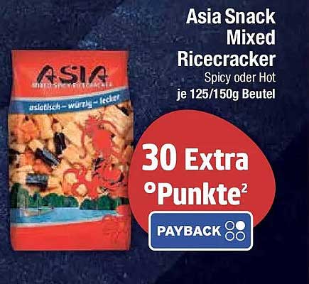 Asia Snack Mixed Ricecracker Spicy oder Hot je 125/150g Beutel
