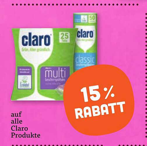 auf alle Claro Produkte