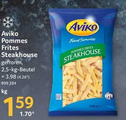 Aviko Pommes Frites Steakhouse gefroren, 2,5-kg-Beutel