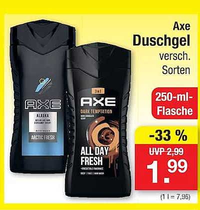 Axe Duschgel versch. Sorten 250-ml-Flasche