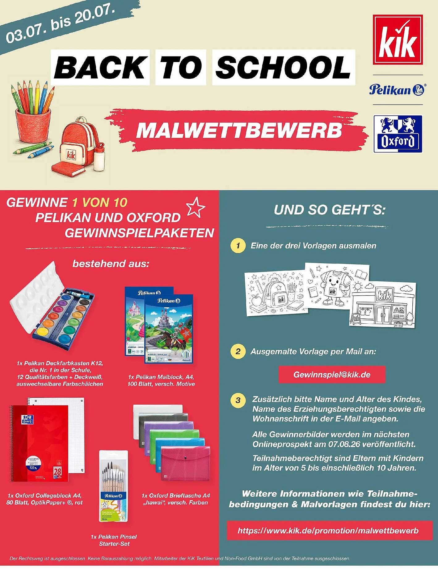 BACK TO SCHOOL MALWETTBEWERB