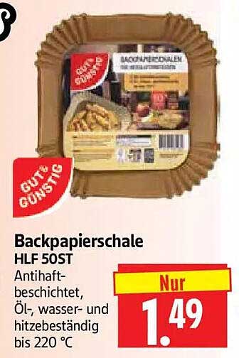 Backpapierschale HLF 50ST