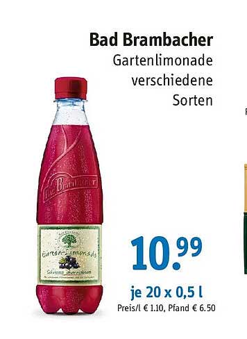 Bad Brambacher Gartenlimonade verschiedene Sorten