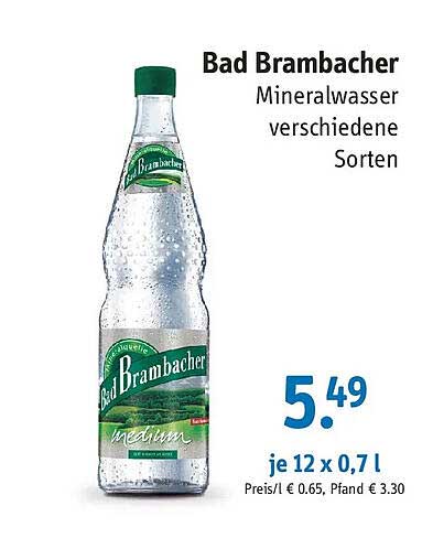 Bad Brambacher Mineralwasser verschiedene Sorten