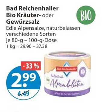 Bad Reichenhaller Bio Kräuter- oder Gewürzsalz