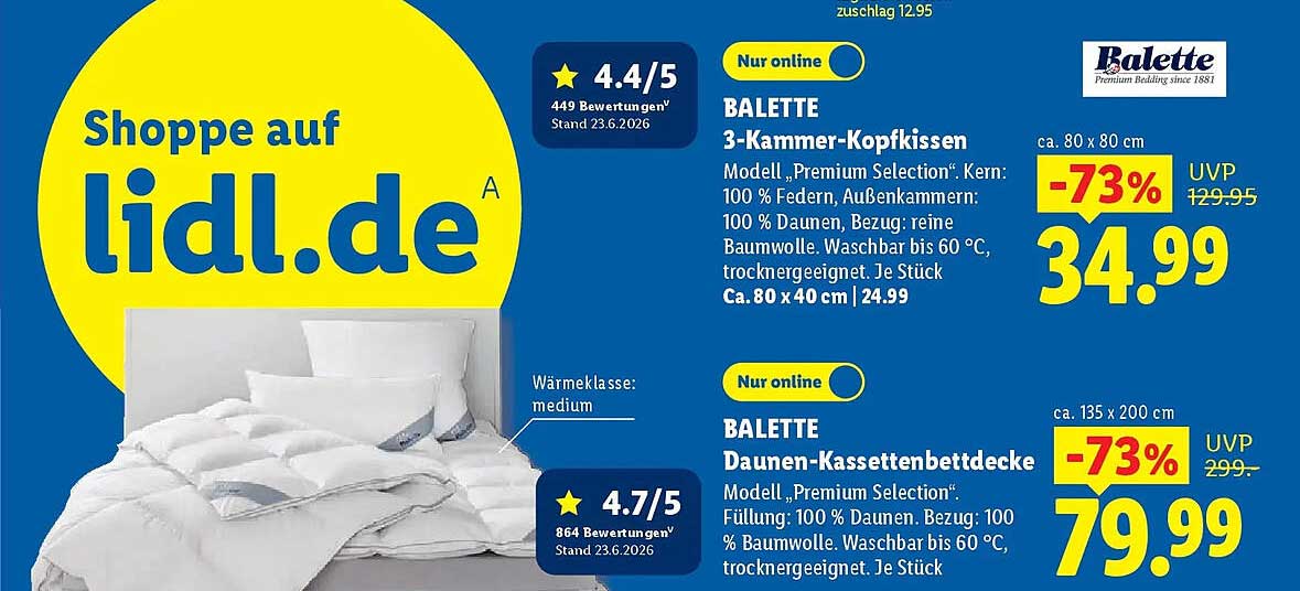 BALETTE 3-Kammer-Kopfkissen