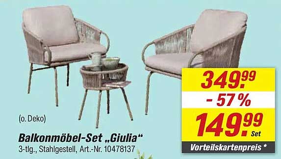 Balkonmöbel-Set „Giulia“