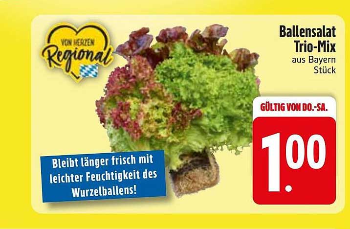 Ballensalat Trio-Mix aus Bayern Stück