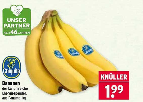 Bananen der kaliumreiche Energiespender, aus Panama, kg