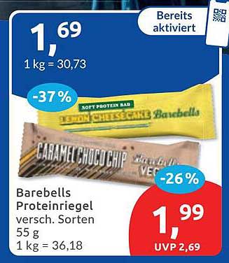 Barebells Proteinriegel versch. Sorten 55 g