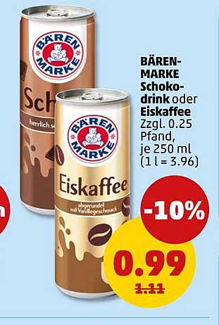 BÄREN-MARKE Schoko-drink oder Eiskaffee