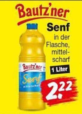 Bautz’ner Senf in der Flasche, mittelscharf 1 Liter