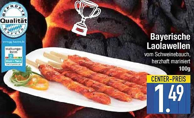 Bayerische Laolawellen vom Schweinebauch, herzhaft mariniert 100g