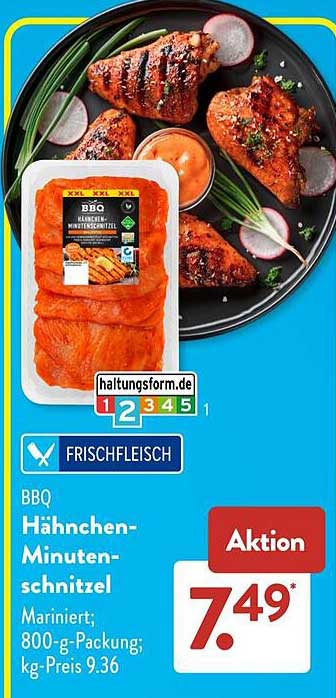 BBQ Hähnchen-Minutenschnitzel