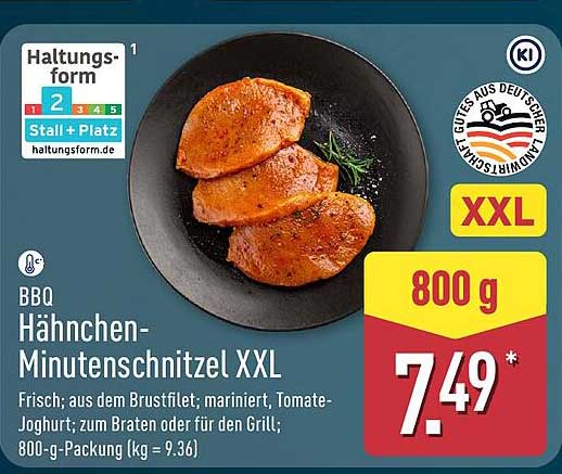 BBQ Hähnchen-Minutenschnitzel XXL