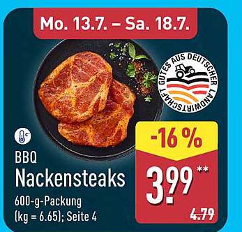 BBQ Nackensteaks