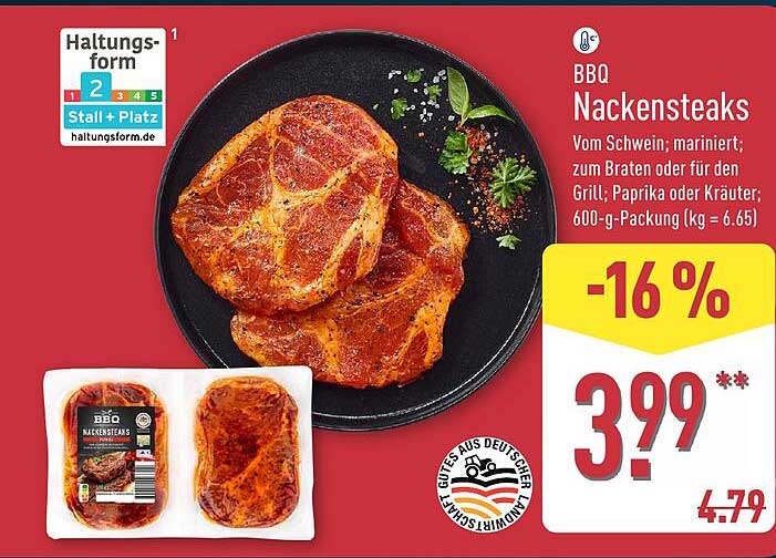 BBQ Nackensteaks