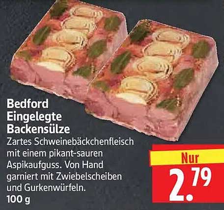 Bedford Eingelegte Backensülze