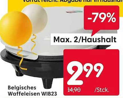 Belgisches Waffeleisen WIB23