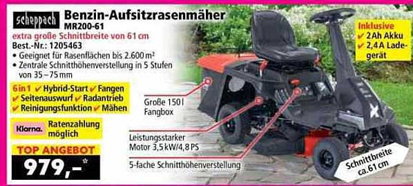 Benzin-Aufsitzrasenmäher MR200-61
