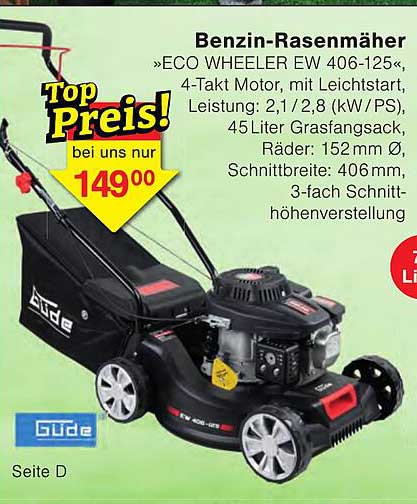 Benzin-Rasenmäher »ECO WHEELER EW 406-125«