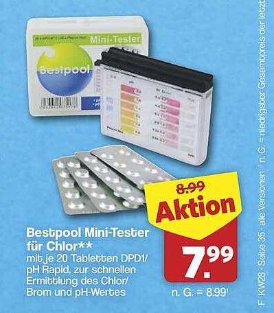 Bestpool Mini-Tester für Chlor**